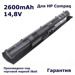 Аккумулятор iBatt 2600mAh для ноутбука HP 800049-001, KI04