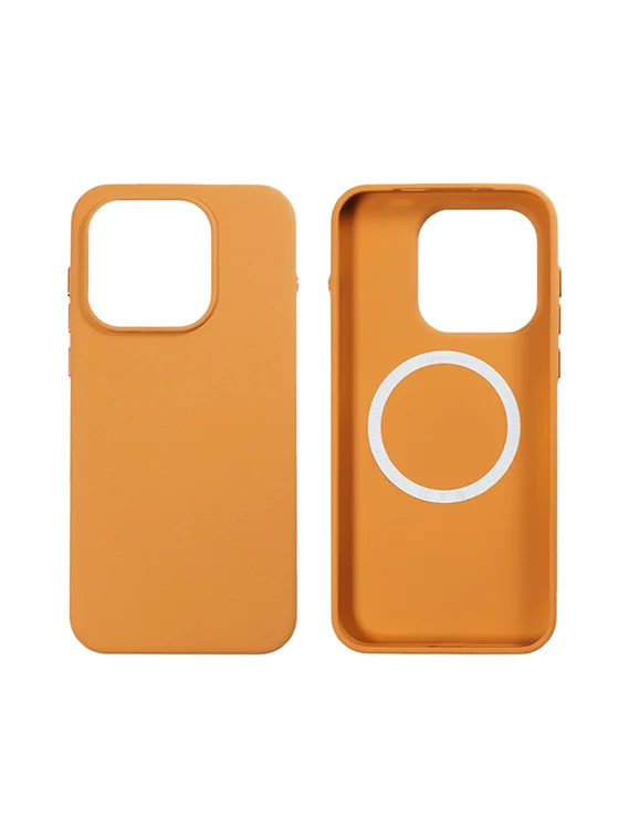 Чехол для OnePlus 15 с MagSafe Оранжевый (Orange) с текстурой песчаника