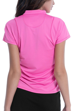 Женская теннисная футболка Lucky in Love Prep It Up Ruche Me Along Short Sleeve - Розовый
