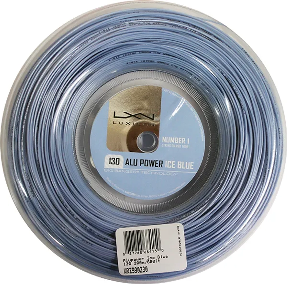Струны теннисные Luxilon Big Banger Alu Power 130 (200 m) - ice blue