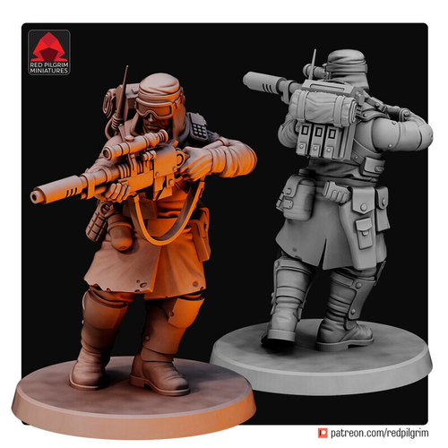 Astra Militarum Tallarn Desert Raiders Гвардеец снайпер миниатюра для AOS,Waha, Настольная игра, НРИ, Варгейм, РПГ