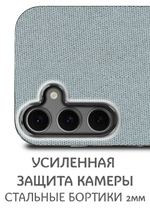 Дизайнерский чехол для SAMSUNG S24 FE с мягкой тканевой поверхностью
