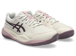 Детские теннисные кроссовки Asics Gel-Resolution X GS Clay - soft oat/dark aubergine