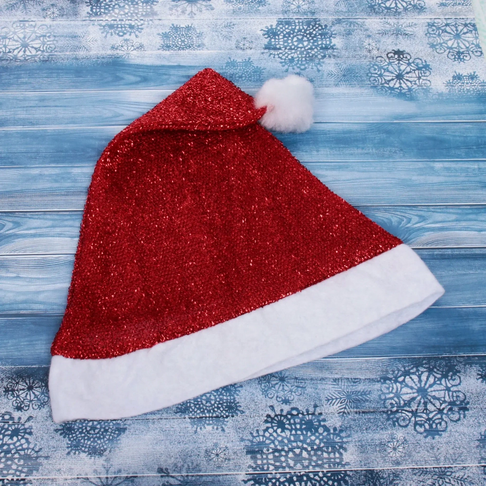 Колпак новогодний «Мерцание» двухслойный 28*38см, Красный