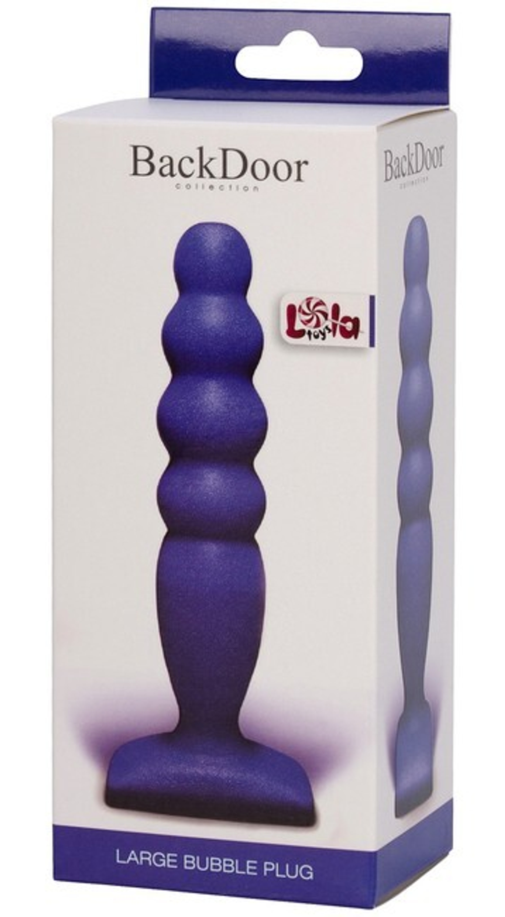 Анальный стимулятор Large Bubble Plug Blue (14,4 см , синий) (Цвет: синий)