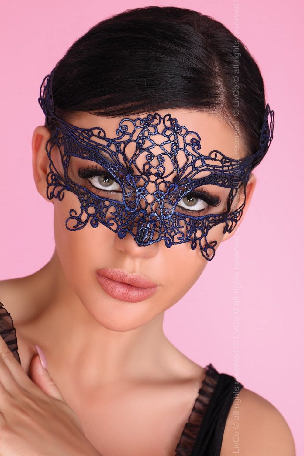 Синяя ажурная маска Mask Blue (Цвет: синий)