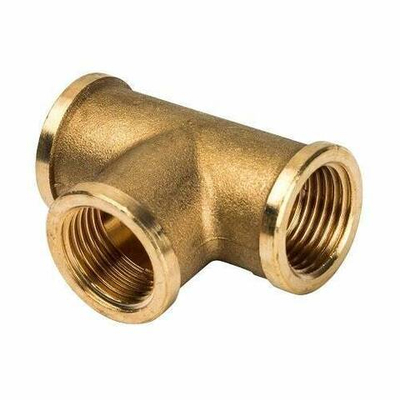 Тройник с внутренней резьбой STOUT SFT 0019 - 1/2" (для стальных труб, латунь без покрытия)