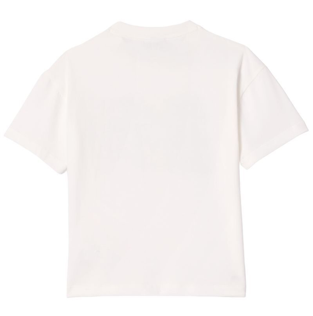 Футболка для мальчика теннисная Lacoste Kids Relaxed Fit Cotton Tennis Ball T-Shirt - white