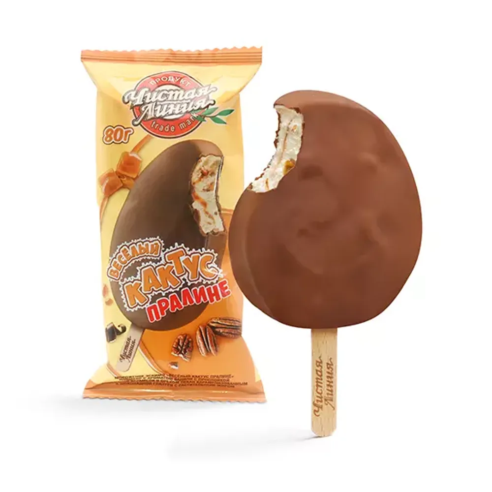 Мороженое эскимо Весёлый кактус 80г пралине