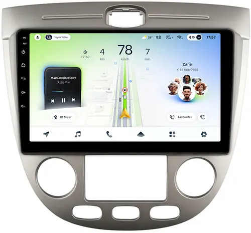 Магнитола для Chevrolet Lacetti хэтчбек (климат) - Teyes CC4L монитор 9" IPS, Android 14, Быстрая, Snapdragon 662, CarPlay, 4G SIM-слот