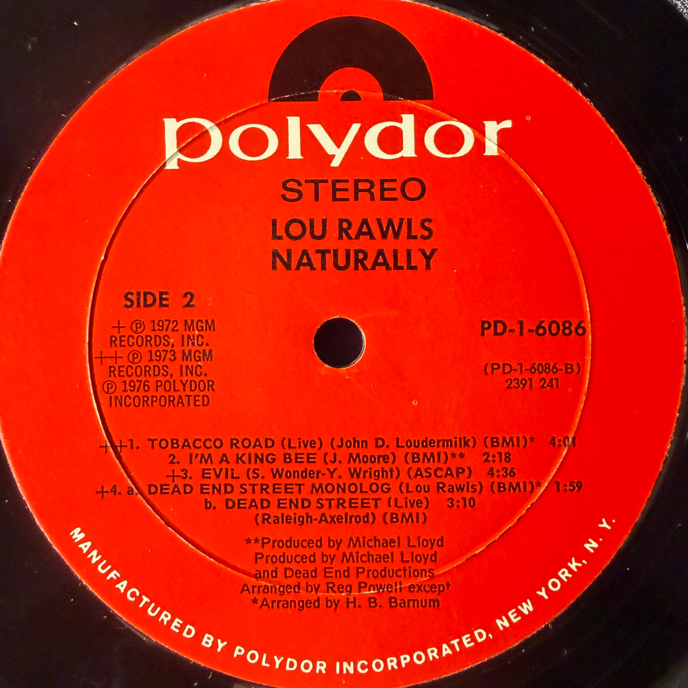 Lou Rawls ‎– Naturally (США 1976г.)