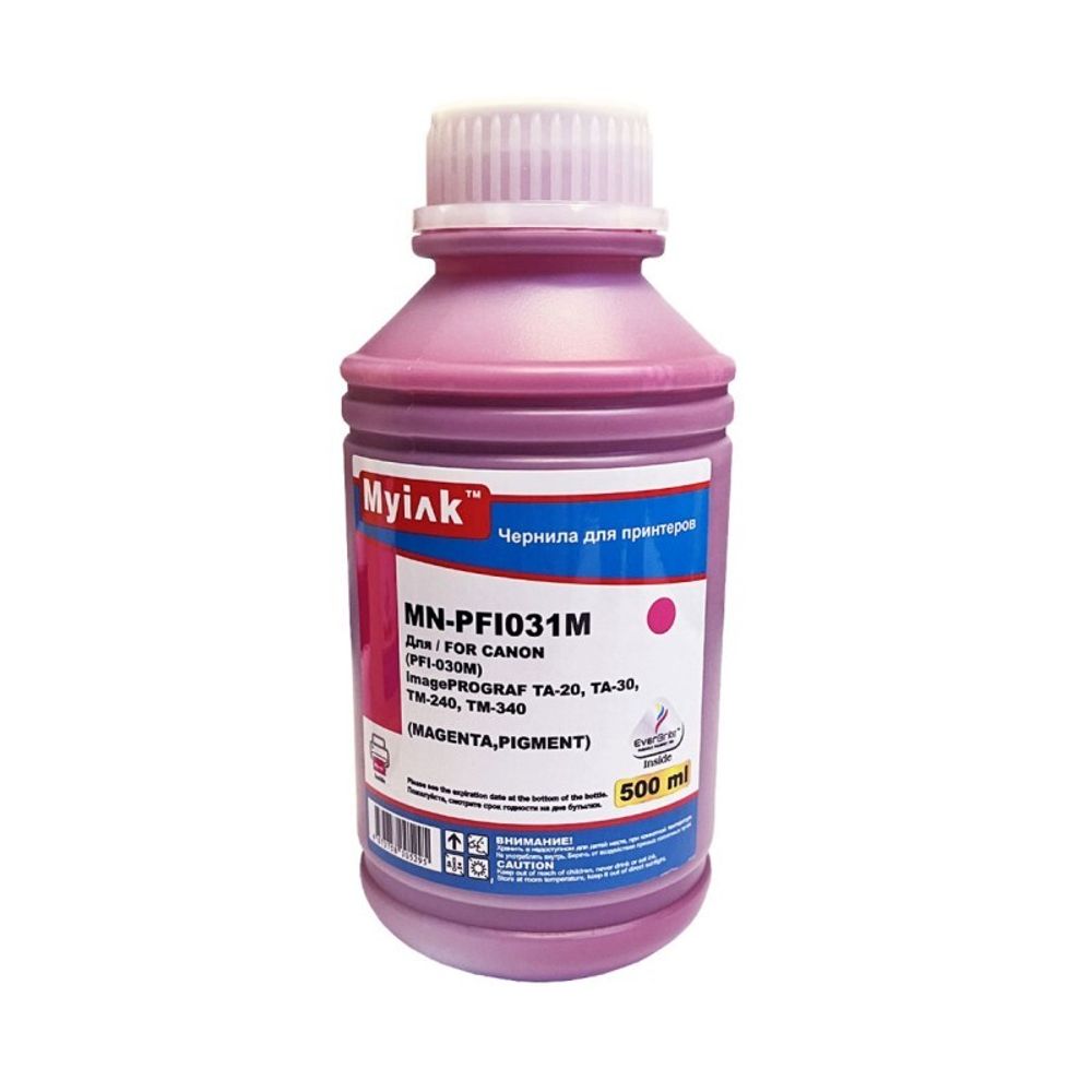 Чернила MyInk для CANON imagePROGRAF TM-240/ТМ-340/TM-350/TM-355 (500мл, magenta, Pigment) Чернила MyInk для CANON imagePROGRAF TM-240/ТМ-340/TM-350/TM-355 (500мл, magenta, Pigment)