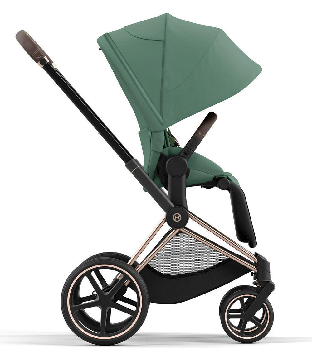 Коляска 3 в 1 Cybex Priam IV Rosegold complete и автокресло Cloud T i-Size Leaf Green Plus Leaf Green
