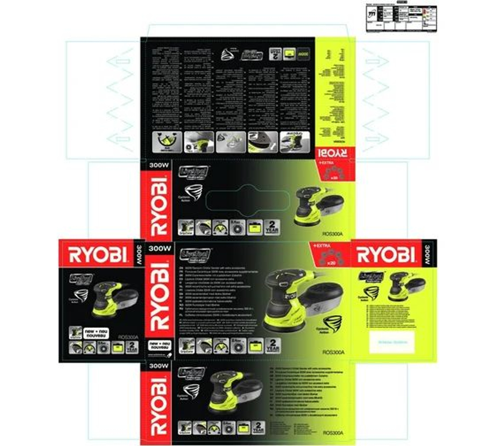 Бесщеточная углошлифмашина Ryobi ONE+ RAG18X-0 5133005011
