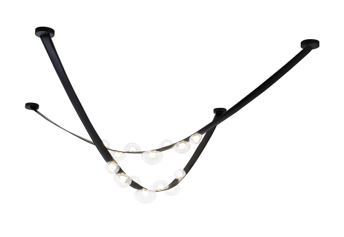 Подвесной светодиодный светильник Crystal Lux BOSQUE SP7 L3000 BLACK/TRANSPARENT
