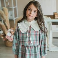 Платье фланелевое "Клетка фисташка" подростковое