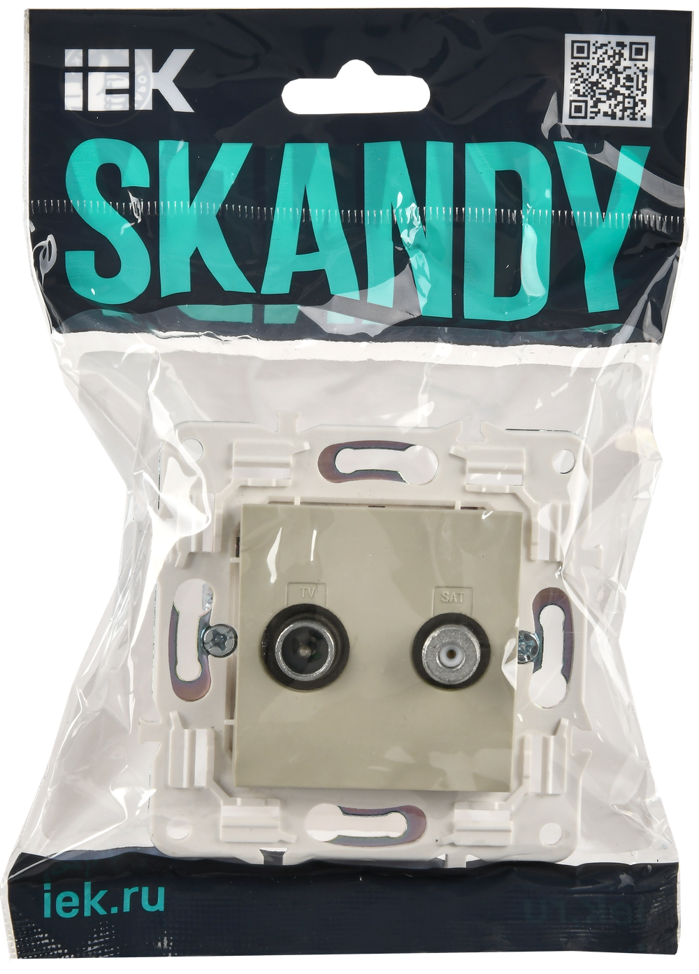 SKANDY Розетка двойная TV+SAT SK-A13B бежевый IEK