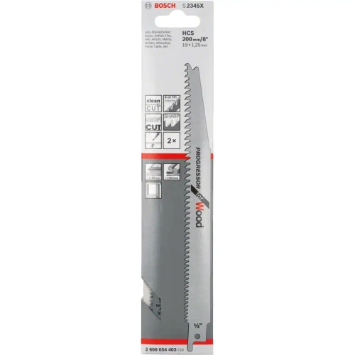Сабельные пилки 2 шт. S 2345 X BOSCH 2608654403