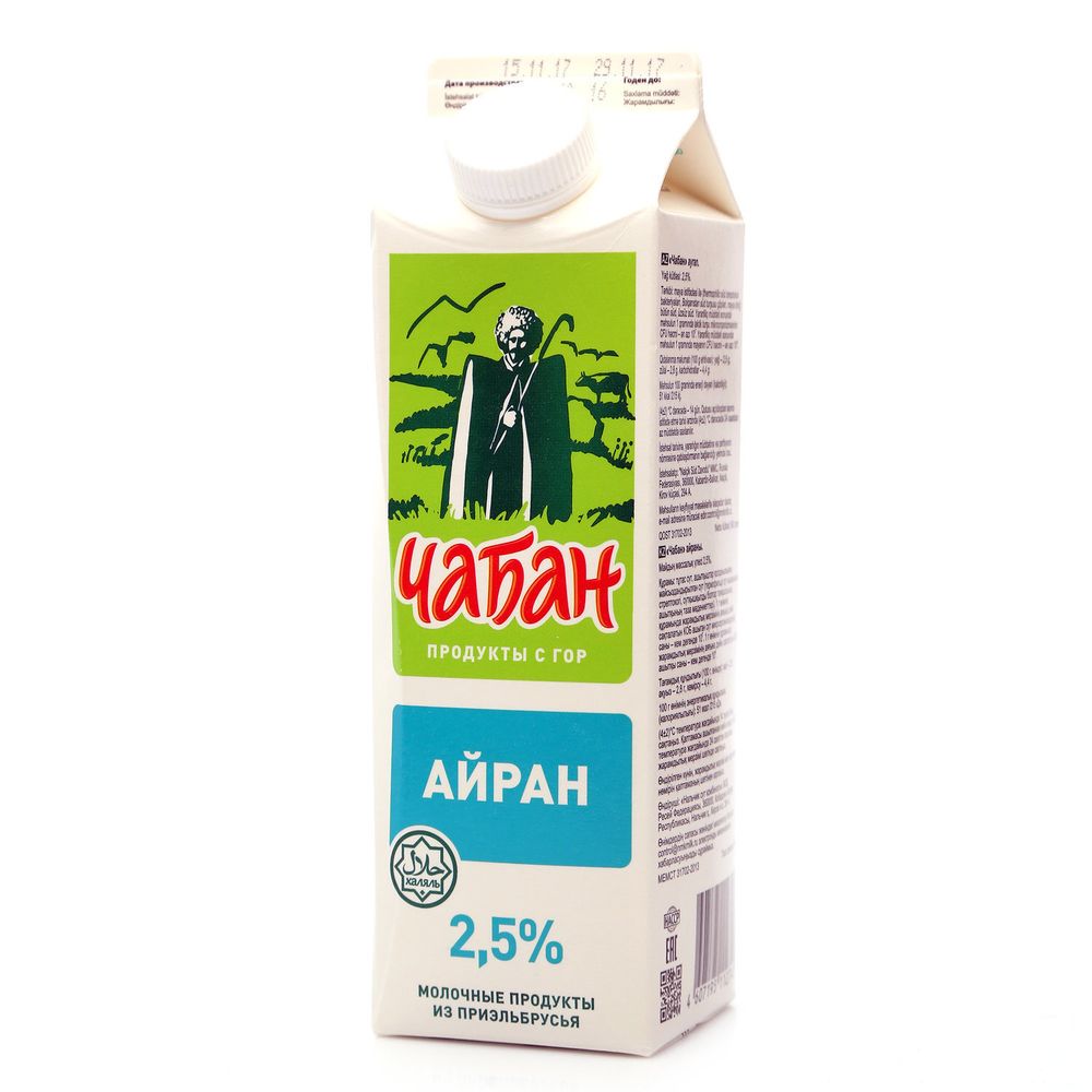 Айран Чабан 2,5% 0,9л п/пак