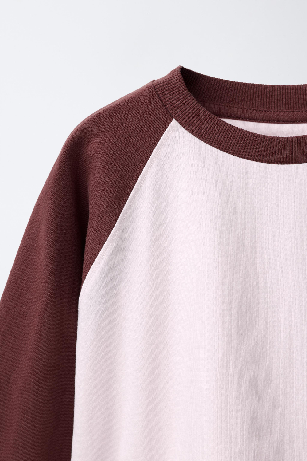 ZARA ФУТБОЛКА С РУКАВАМИ РЕГЛАН, РОЗОВЫЙ