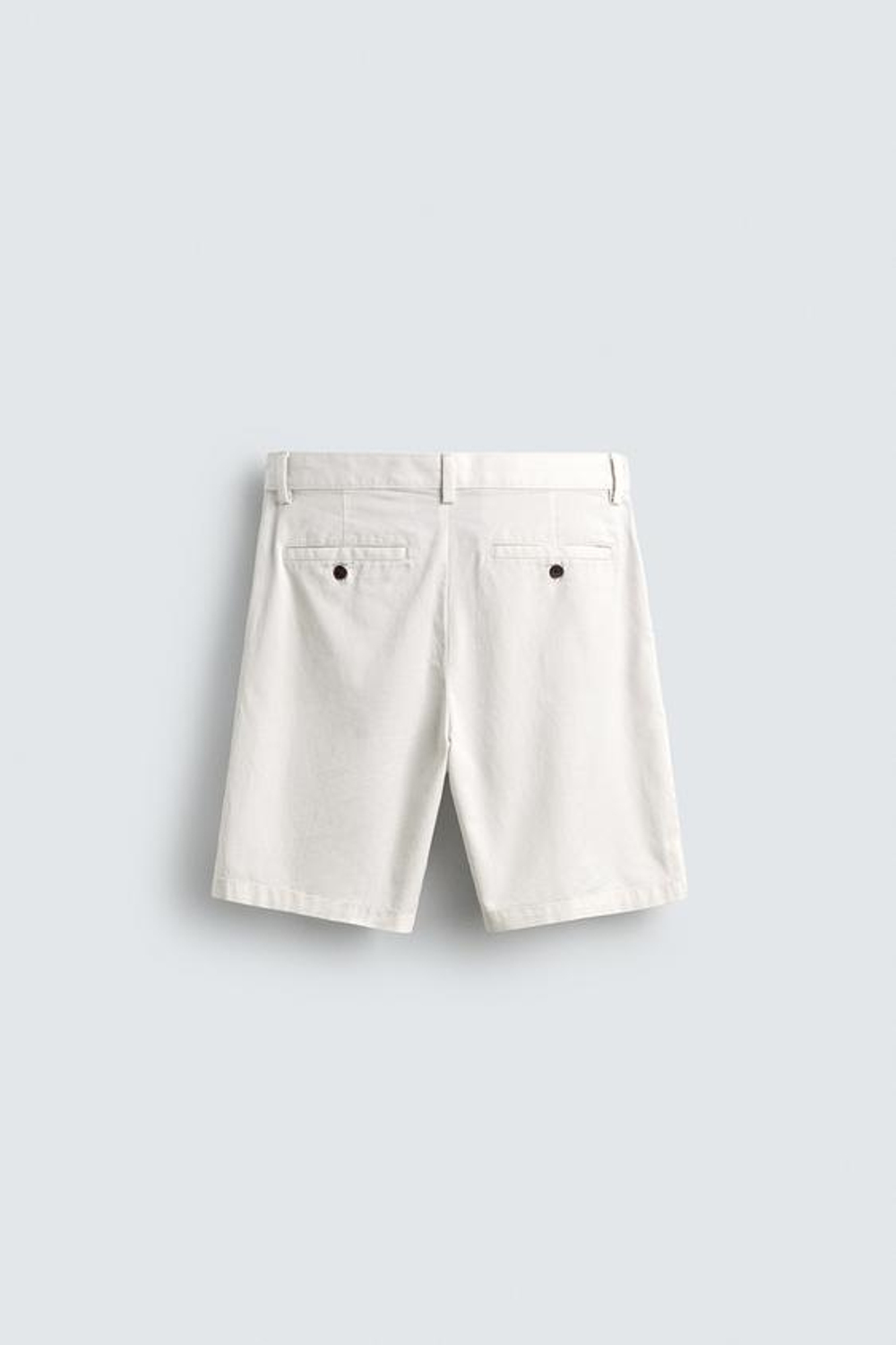 ZARA ШОРТЫ REGULAR FIT СО СКЛАДКАМИ, ЖЕЛТОВАТО-БЕЛЫЙ