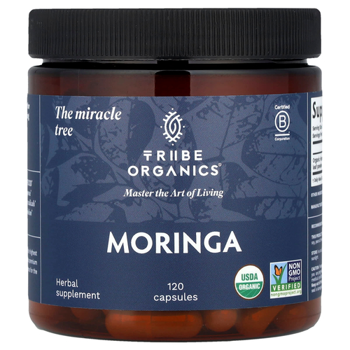 Tribe Organics, Моринга, 120 капсул (600 мг на капсулу)