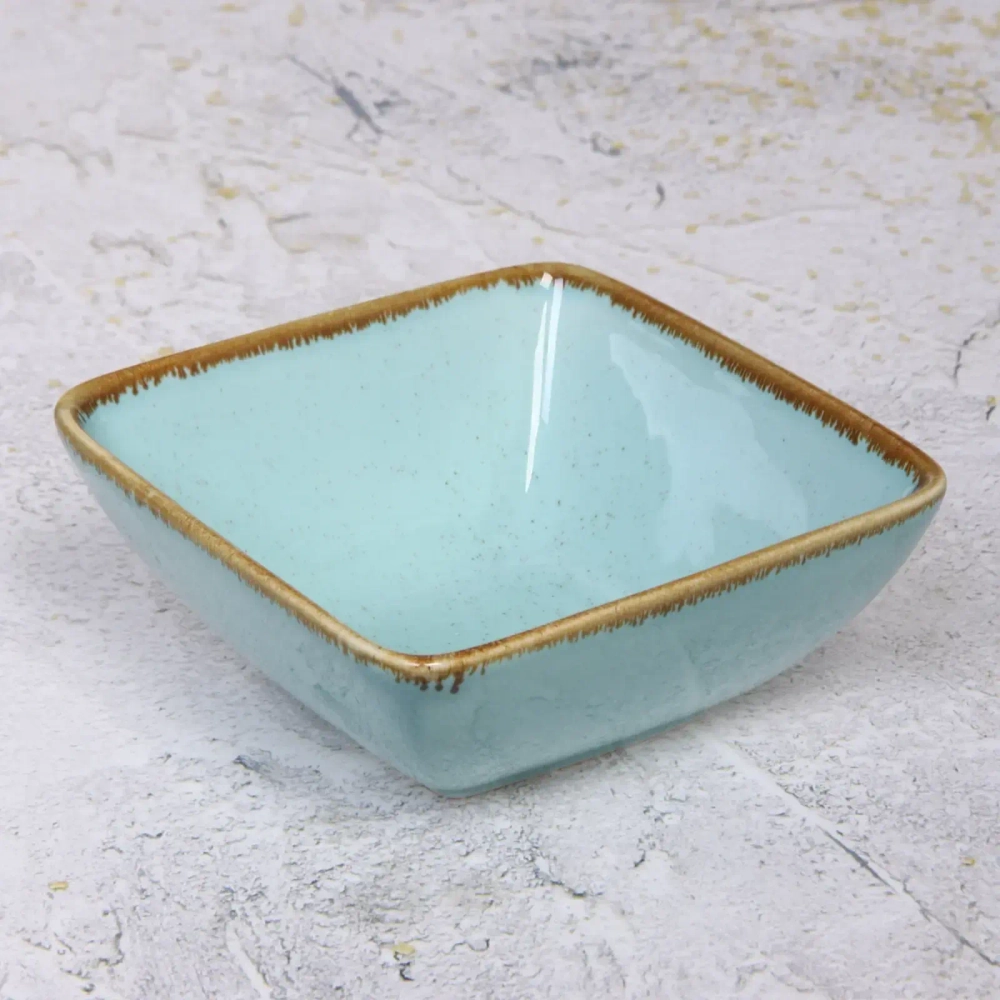 Салатник керамический «Tiffany Blue» 13,7*13,7*5,8см