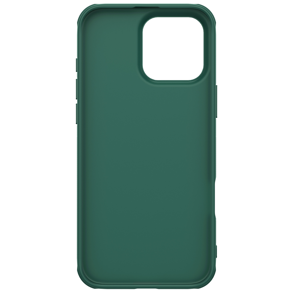 Усиленный чехол зеленого цвета (Dark Green) от Nillkin для iPhone 16 Pro, серия Super Frosted Shield Pro