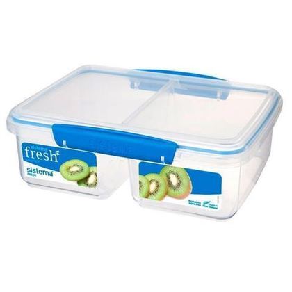 Контейнер двойной 2л Sistema Fresh синий