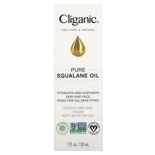 Cliganic, 100% чистое и натуральное масло сквалана, 30 мл (1 жидк. унция)