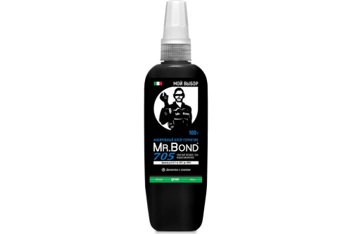 Анаэробный герметик Mr.Bond 705 демонтаж с усилием, синий, 100 г MB4070500100