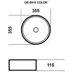 Раковина-чаша Grossman Color 35 GR-5010GBL Золото Черная