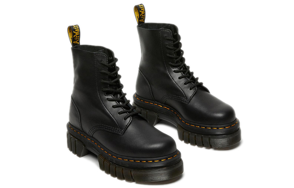 Audrick Wmns Dr.Martens Leather Platform Ankle Boot "Black"