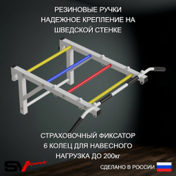 Турник Sv Sport рукоход к шведской стенке (прорезиненные перекладины)