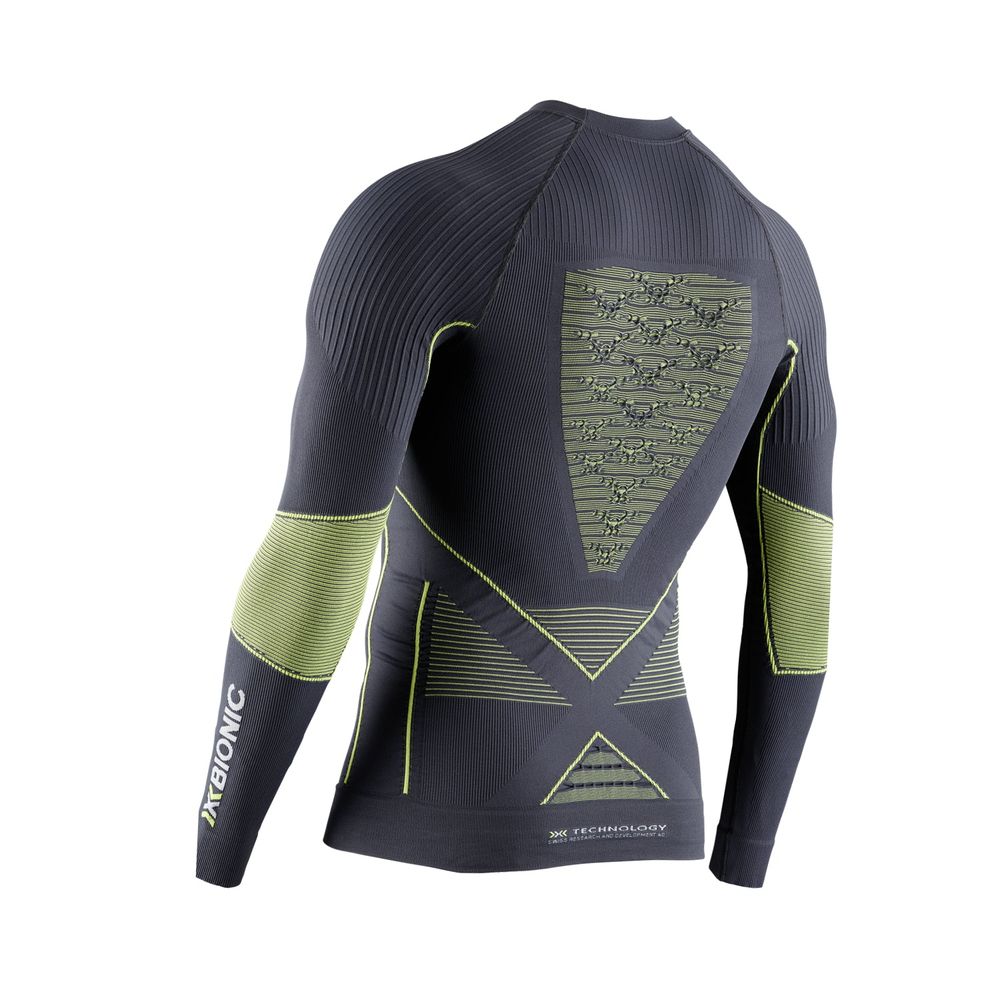 Футболка X-Bionic Energy Accumulator 4.0 Shirt Round Neck Lg Sl Men Charcoal/Yellow