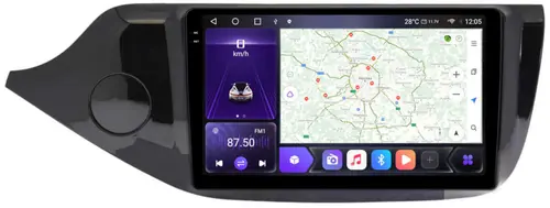 Магнитола для KIA Ceed 2 (JD) 2012-2018 (рамка глянцевая) - Kuberg EW-1781 QLed+2K, Android 12, Быстрая, CarPlay, 4G SIM-слот