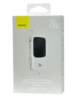 Powerbank Baseus Qpow Pro Digital Display 10000mAh 20W 1USB/1C/кабель Lightning (PPQD020002) белый