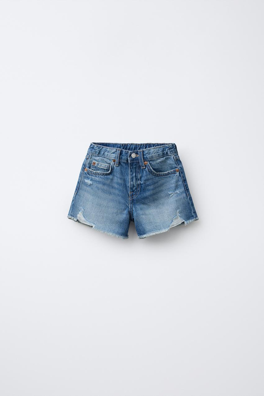 ZARA ДЖИНСОВЫЕ ШОРТЫ, СИНИЙ