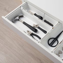 IKEA KACKLA  (ИКЕА КАКЛА)  -  Раздвижной контейнер - белый 13-18x9 см