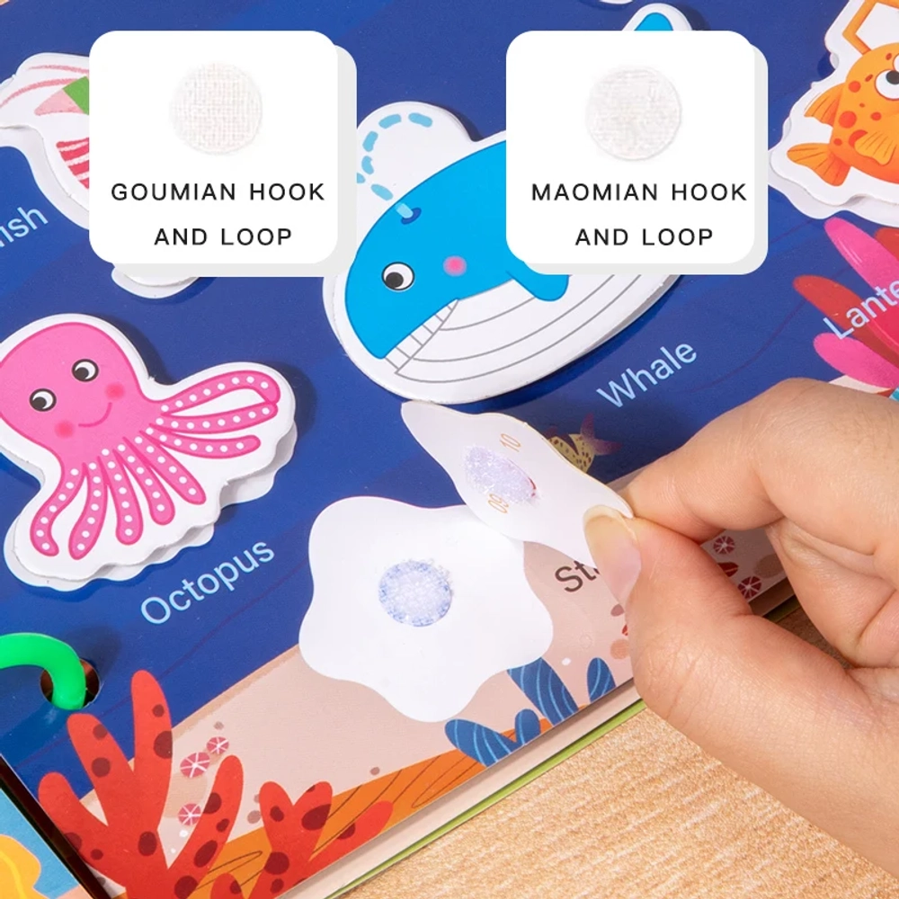 Книга с липучками Busy book, более 60 липучек