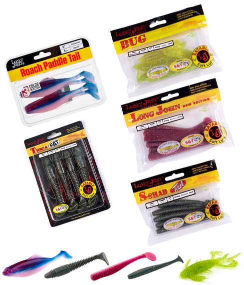Виброхвосты съедобные LJ Pro Series 06 SET, 5упак. набор