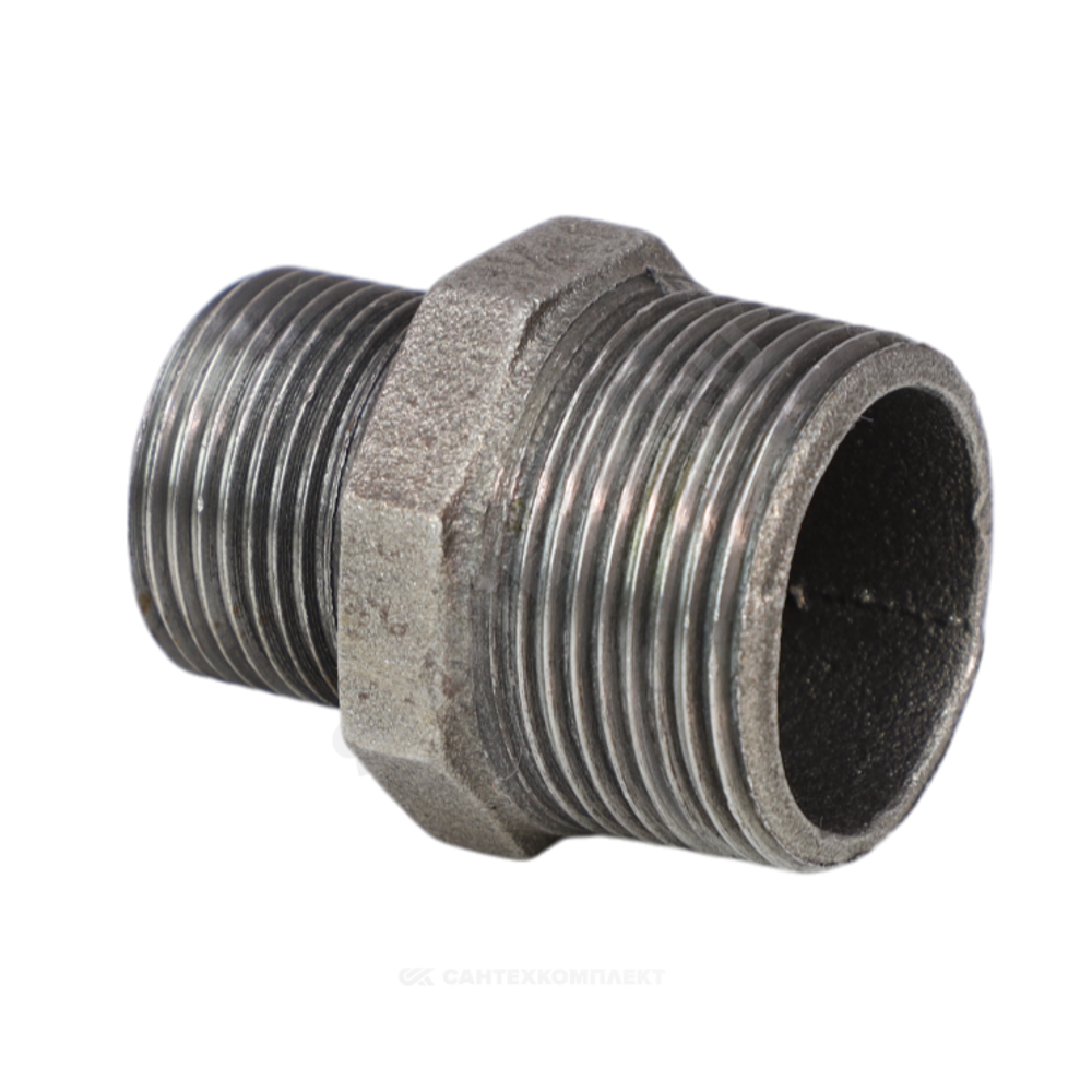 Ниппель переходной чугун Ду 50х15 (2"х1/2") НР Fittex PLUS