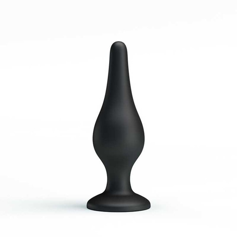 Анальная пробка на присоске среднего размера PrettyLove Sensitive Prostate Plug (Цвет: черный)