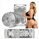 Прозрачный двусторонний мастурбатор Fleshlight Quickshot Mia Malkova (Цвет: прозрачный)