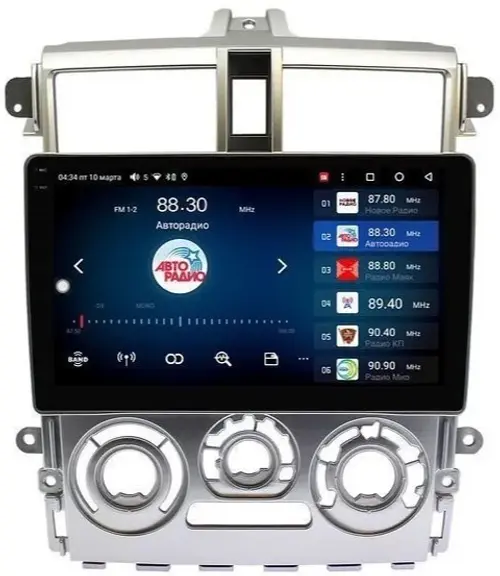 Магнитола для Mitsubishi Colt 6 2002-2012, Colt Plus (правый руль, рамка серебро) - Vaycar VA47-5099-2K на Android 13, Быстрая, 2K QLED, CarPlay, 4G SIM-слот