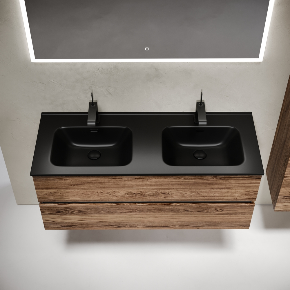 Тумба подвесная под раковину Sancos Urban, дуб чарльстон 1190х450х550, арт. UR120-1ECH
