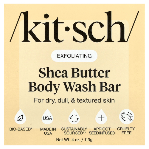 Kitsch, увлажняющее мыло для тела, миндаль и ши, 113 г (4 унции)
