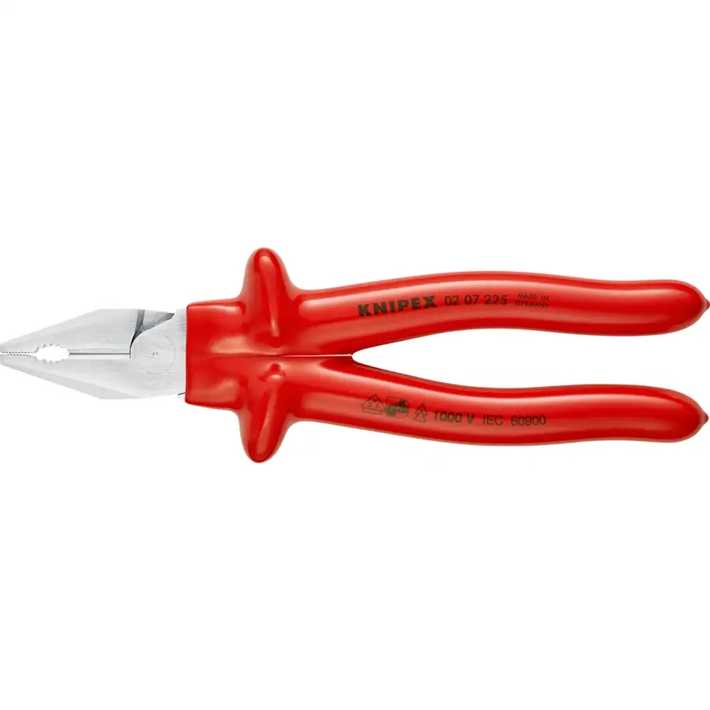 Плоскогубцы комбинированные особой мощности хромированные 225 мм Knipex 02 07 225