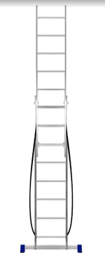 Лестница алюмин.  2секц*  8ступеней (2,28м-3,70м) / МОНТАЖНИК