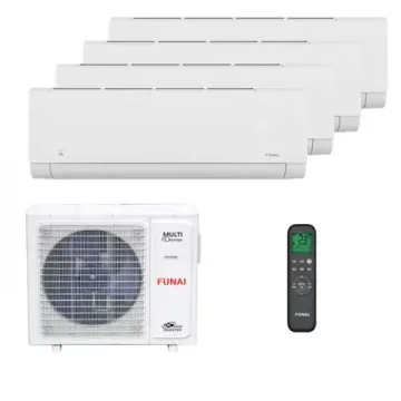Мультисплит система на 4 комнаты Funai RAM-I-SG25HP.W02/S x 4 / RAM-I-4OK105HP.01/U
